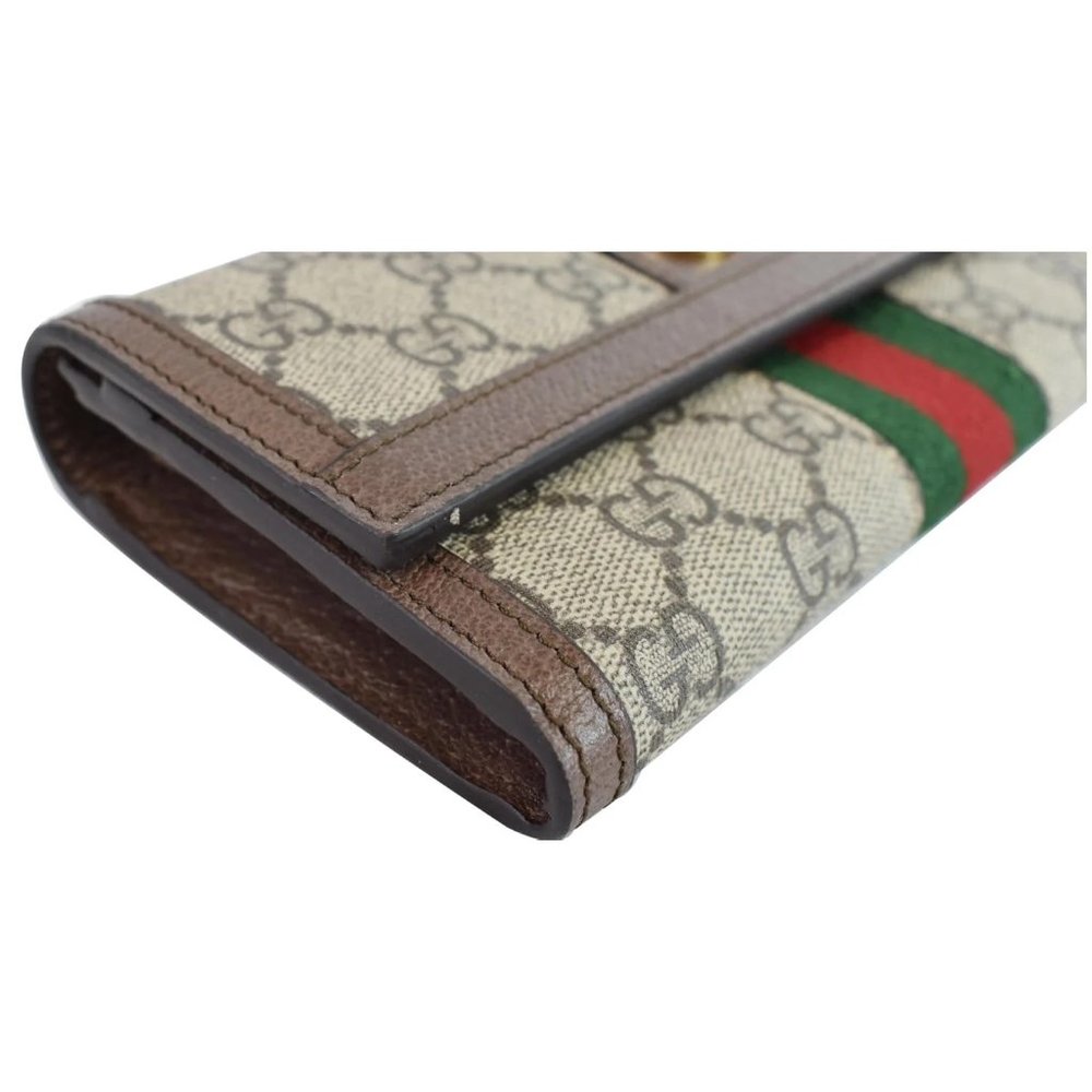 GUCCI Ophidia GG Continental Supreme Canvas Wallet Beige - Picture 7 of 12